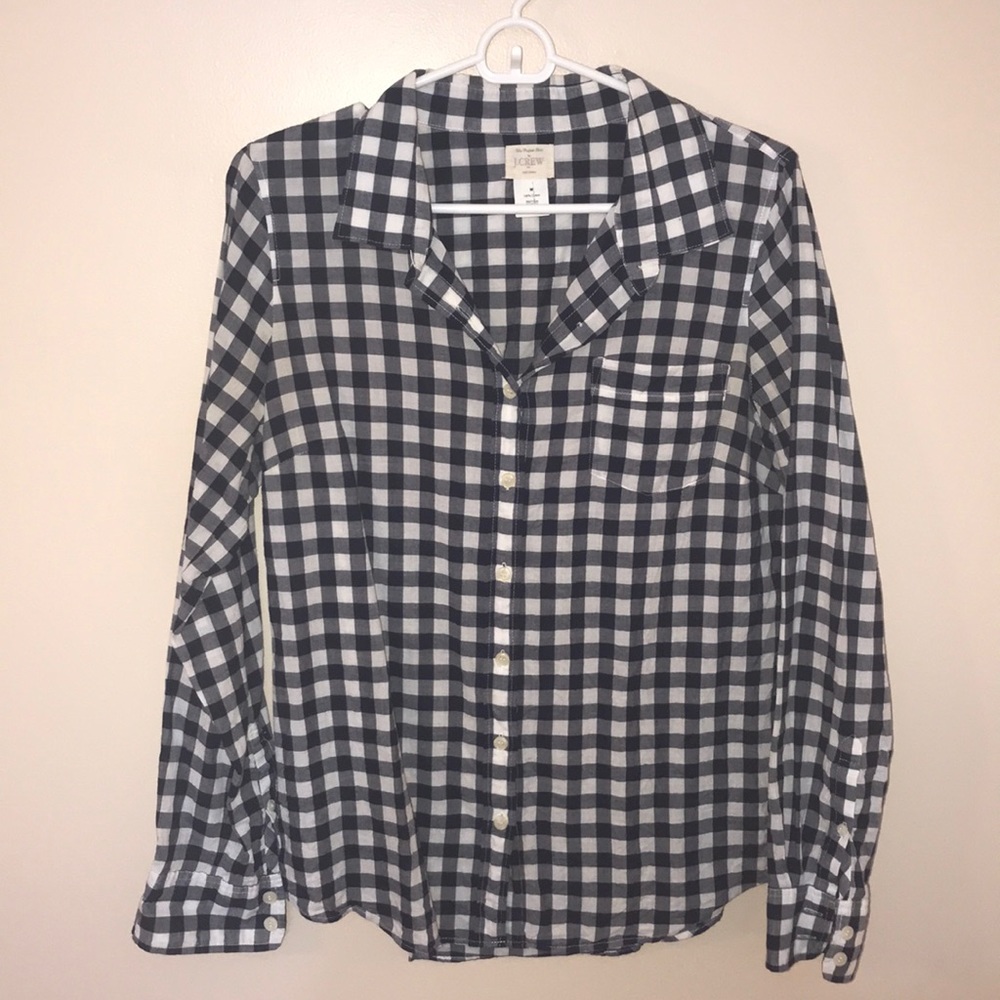 J. Crew gingham button down